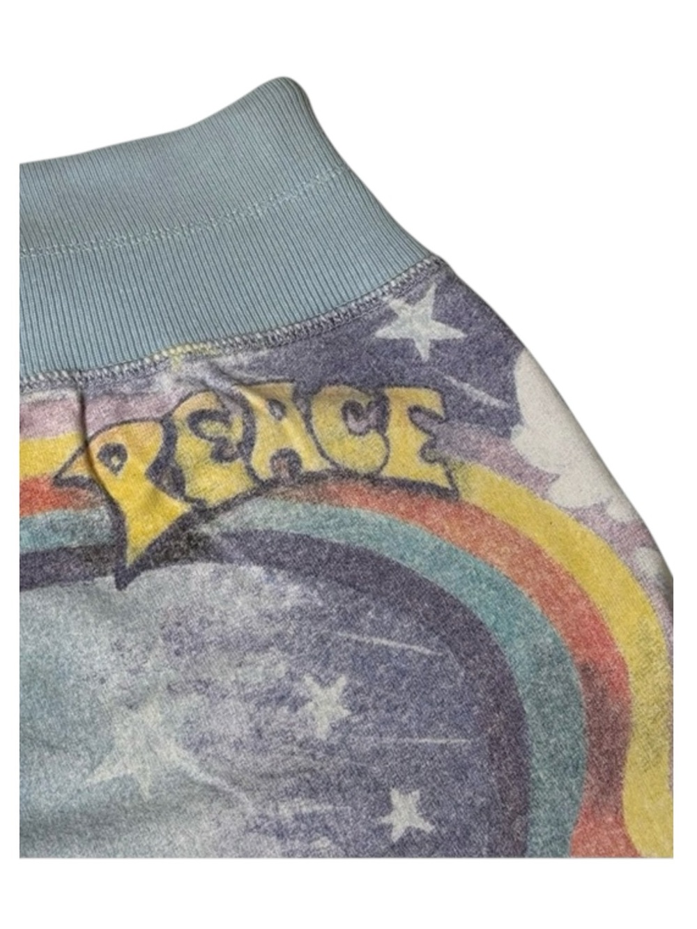 Y2K: Lucky Brand ✌︎︎ Peace Love Hippie Tie Dye Sweatpants ✌︎︎ Cloud Blue ✌︎︎ XL - Picture 10 of 16